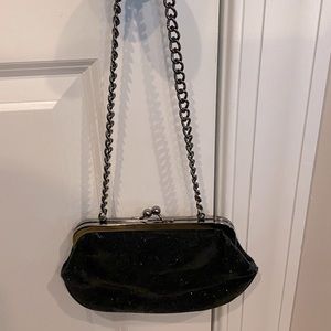 Sparkly Black Shoulder Clutch